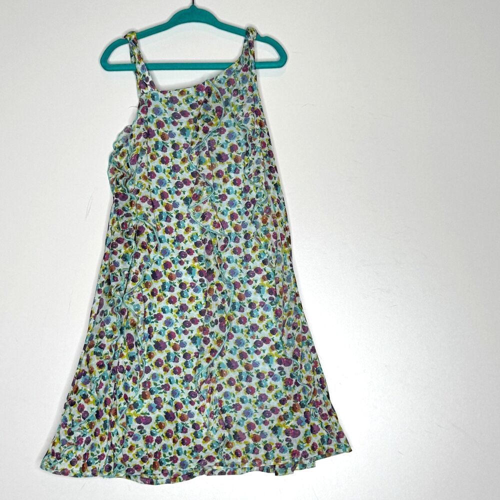 Zara Floral Ruffle Tank Dress Kids Children's Girls Size 7